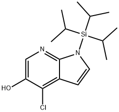 4-氯-1-[三(1-甲基乙基)硅酯]-1H-吡咯并[2,3-B]吡啶-5-醇 结构式