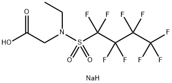 sodium N-ethyl-N-[(nonafluorobutyl)sulphonyl]glycinate  结构式