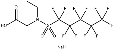 sodium N-ethyl-N-[(undecafluoropentyl)sulphonyl]glycinate 结构式