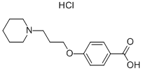 4-(3-piperidin-1-ylpropoxy)benzoic acid Hydrochloride 结构式