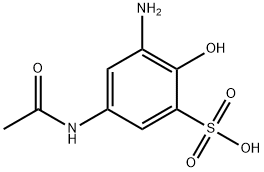 5-(乙酰氨基)-3-氨基-2-羟基-苯磺酸 结构式