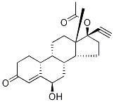 6-Β羟基醋酸炔诺酮 结构式