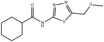 Cyclohexanecarboxamide, N-[5-(methoxymethyl)-1,3,4-thiadiazol-2-yl]- (9CI) 结构式