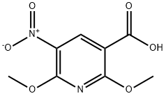 2,6-Dimethoxy-5-nitropyridine-3-carboxylic Acid 结构式