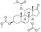 Androst-5-en-17-one, 3,7,11-tris[(methoxycarbonyl)oxy]-, (3beta,7alpha,11alpha)- (9CI) 结构式