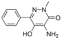 3(2H)-Pyridazinone, 4-amino-5-hydroxy-2-methyl-6-phenyl- (9CI) 结构式