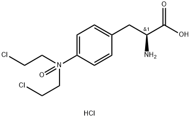 (S)-4-(2-氨基-2-羧乙基)-N,N-双(2-氯乙基)环己-1,3-二苯胺氧化物二盐酸盐 结构式