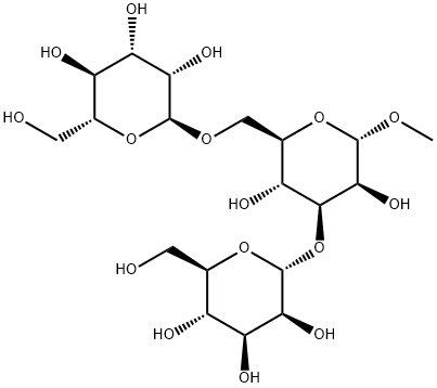 甲基 3,6-二-O-(Α-D-吡喃甘露糖)-Α-D-吡喃甘露糖苷 结构式