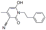 1,2-Dihydro-6-hydroxy-4-methyl-2-oxo-1-(2-phenylethyl)-3-pyridinecarbonitrile 结构式