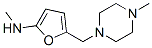 2-Furanamine,  N-methyl-5-[(4-methyl-1-piperazinyl)methyl]- 结构式