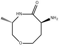 2H-1,4-Oxazocin-5(6H)-one, 6-aminotetrahydro-3-methyl-, (3S,6S)- (9CI) 结构式