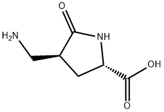 L-Proline, 4-(aminomethyl)-5-oxo-, (4S)- (9CI) 结构式