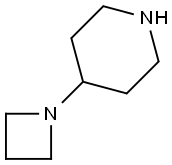 4-(氮杂环丁烷-1-基)哌啶 结构式