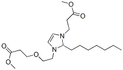 methyl 2-heptyl-2,3-dihydro-3-[2-(3-methoxy-3-oxopropoxy)ethyl]-1H-imidazole-1-propionate 结构式