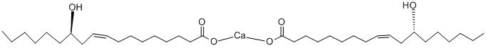 R-(Z)-12-羟基-9-十八烯酸钙盐(2:1) 结构式