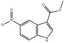 5-硝基-1H-吲哚-3-羧酸甲酯 结构式