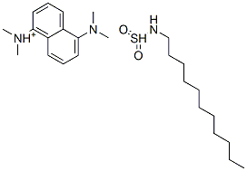 1-(5-dimethylaminonaphthalene 1-sulfonamido)decane-10-trimethylammonium 结构式