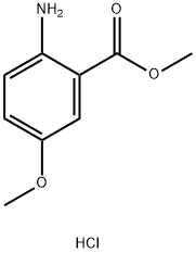 Benzoic acid, 2-aMino-5-Methoxy-, Methyl ester, hydrochloride 结构式