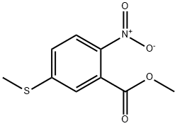 2-硝基-5-(甲硫基)苯甲酸甲酯 结构式