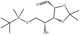 5-O-叔丁基二甲基硅烷-2,3-O-异亚丙基-D-呋喃核糖 结构式