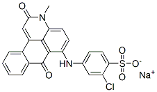 2-Chloro-4-[(2,7-dihydro-3-methyl-2,7-dioxo-3H-dibenz[f,ij]isoquinolin-6-yl)amino]benzenesulfonic acid sodium salt 结构式