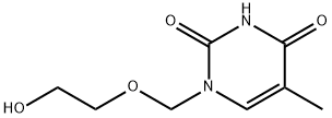 1-(2-羟基乙氧基)甲基-5-甲基尿嘧啶 结构式