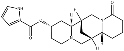 1H-Pyrrole-2-carboxylic acid= (2S)-1,3,4,7,7aα,8,9,10,11,13,14,14aβ-dodecahydro-11-oxo-7α,14α-methano-2H,6H-dipyrido[1,2-a:1',2'-e][1,5]diazocin-2β-yl ester 结构式