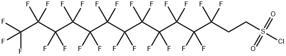 3,3,4,4,5,5,6,6,7,7,8,8,9,9,10,10,11,11,12,12,13,13,14,14,14-pentacosafluorotetradecane-1-sulphonyl chloride 结构式