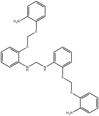 N,N'-bis[2-[[[(2-aminophenyl)thio]methyl]thio]phenyl]methylenediamine  结构式