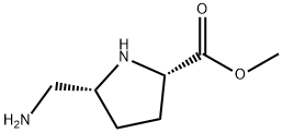 L-Proline, 5-(aminomethyl)-, methyl ester, (5R)- (9CI) 结构式