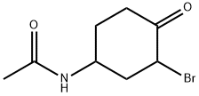N-(3-溴-4-氧代环己基)乙酰胺 结构式