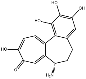 (S)-7-Amino-6,7-dihydro-1,2,3,10-tetrahydroxybenzo[a]heptalen-9(5H)-one 结构式