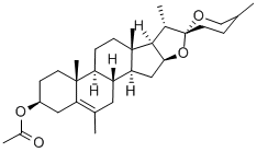 (25R)-6-甲基螺甾-5-烯-3BETA-醇乙酸酯 结构式