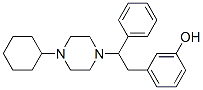 1-cyclohexyl-4-(2-(3-hydroxyphenyl)-1-phenylethyl)piperazine 结构式