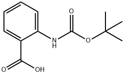 2-(N-叔丁氧羰基氨基)苯甲酸 结构式