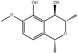 1H-2-Benzopyran-4,5-diol, 3,4-dihydro-6-methoxy-1,3-dimethyl-, (1R,3S,4R)- (9CI) 结构式