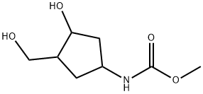 Carbamic  acid,  [3-hydroxy-4-(hydroxymethyl)cyclopentyl]-,  methyl  ester  (9CI) 结构式