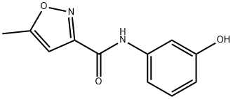 N-(3-羟基苯)-5-甲基-3-异恶唑甲酰胺 结构式