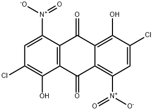 1,5-dihydroxy-2,6-dichloro-4,8-dinitroanthraquinone 结构式