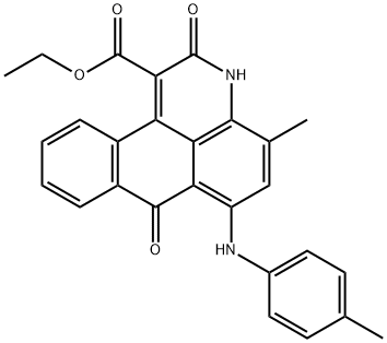 ethyl 2,7-dihydro-4-methyl-6-[(4-methylphenyl)amino]-2,7-dioxo-3H-dibenz[f,ij]isoquinoline-1-carboxylate 结构式