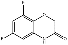 8-溴-6-氟-2,4-二氢-1,4-苯并恶嗪-3-酮 结构式