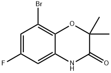 8-BroMo-6-fluoro-2,2-diMethyl-2H-benzo[b][1,4]oxazin-3(4H)-one 结构式