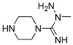 1-Piperazinecarboximidicacid,N-methyl-,hydrazide(9CI) 结构式