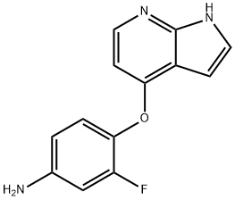 4-((1H-吡咯并[2,3-B]吡啶-4-基)氧基)-3-氟苯胺 结构式