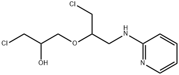 1-chloro-3-[1-(chloromethyl)-2-(2-pyridylamino)ethoxy]propan-2-ol 结构式