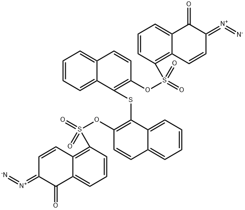 thiodinaphthalene-1,2-diyl tetrakis(6-diazo-5,6-dihydro-5-oxonaphthalene-1-sulphonate) 结构式