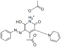 1',2'-dihydro-6'-hydroxy-4'-methyl-2'-oxo-5'-(phenylazo)-1,3'-bipyridinium acetate 结构式
