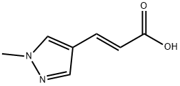 (2E)-3-(1-甲基-1H-吡唑-4-基)丙烯酸 结构式