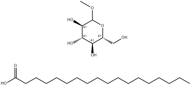 甲基-D-吡喃葡糖苷硬脂酸酯(2:3) 结构式