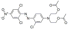 2,2'-[[3-chloro-4-[(2,6-dichloro-4-nitrophenyl)azo]phenyl]imino]bisethyl diacetate 结构式